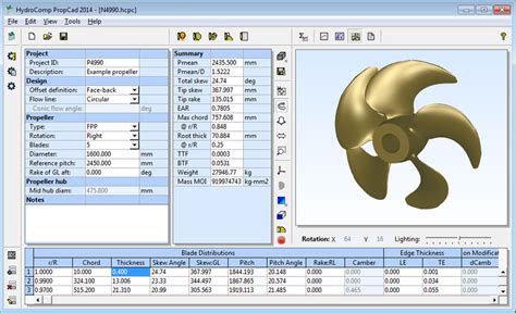 boat propeller design software.